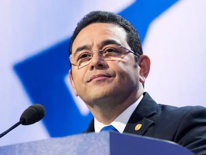 El presidente guatemalteco, Jimmy Morales, en marzo de 2018.