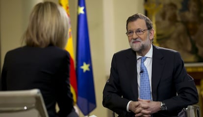 Rajoy, durante la entrevista del miércoles en un programa de Antena 3.