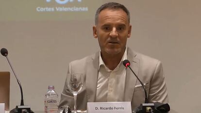 Ricardo Ferris, durante una mesa redonda organizada por Vox en la Comunidad valenciana.