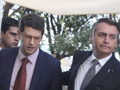 O ministro do Meio Ambiente, Ricardo Salles, e Jair Bolsonaro.