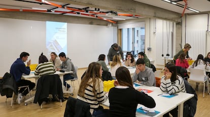 Prueba de acceso en la Universidad de Mondragón, a finales de enero.