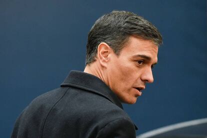 Pedro Sánchez, la semana pasada en Bruselas. 