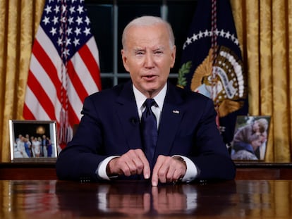 Joe Biden, durante su discurso de este jueves en la Casa Blanca.