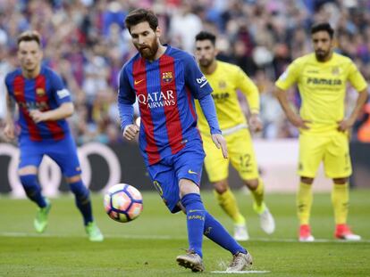 Lionel Messi, durante el último partido de Liga entre el FC Barcelona y el Villarreal.