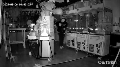 Robo en la tienda One Stop Sales, en Los Ángeles, el 6 de agosto de 2025.