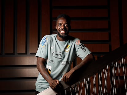 Iñaki Williams, en el hotel de concentración de la selección de Ghana en Doha.