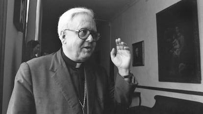 El obispo Ramón Echarren, en 1992.