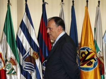 El presidente de la Liga de Fútbol Profesional (LFP), Javier Tebas.
