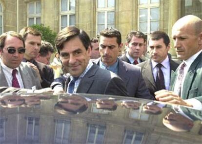 Françoise Fillon, hoy a su salida del Palación del Elíseo.