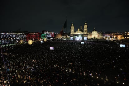 La explanada del Zócalo, durante el concierto.