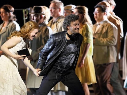 Sara Jakubiak y Jonas Kaufmann, el domingo en 'Los maestros cantores de Núremberg'.