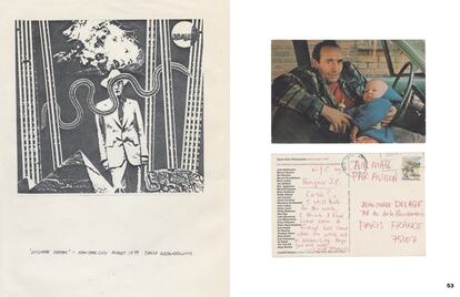 Imagen perteneciente al libro ‘Dear Jean Pierre. David Wojnarowicz’, con tarjetas, cartas, fotocopias, dibujos, ‘collages’, fotografías y otros recuerdos acumulados por Wojnarowicz entre junio de 1979 y septiembre de 1982.