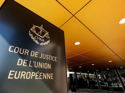 Vista de la entrada del Tribunal de Justicia de la Unión Europea en Luxemburgo.