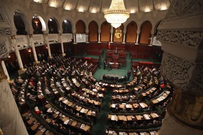 Vista de la Asamblea Constituyente tunecina.