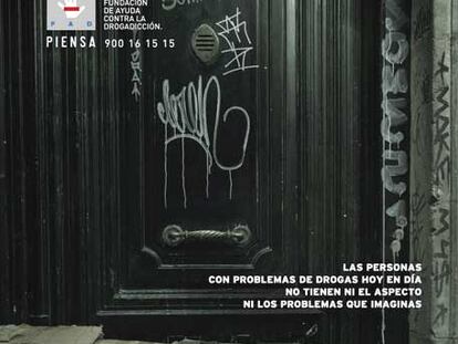 Uno de los carteles de la nueva campaña contra la droga