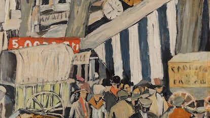 'Entoldado', obra de 1917 de Torres-García que es pot veure a la Sala Parés.