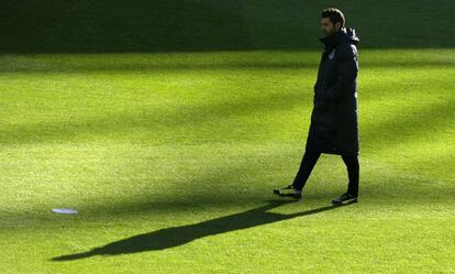 Paulo Fonseca, entrenador del Oporto, en un instante del entrenamiento de su equipo.