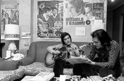Manuel de la Calva (a la izquierda) y Ramón Arcusa, en 1973.
