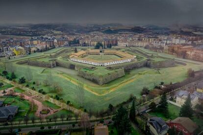 Vista área de la Ciudadela de la localidad oscense.