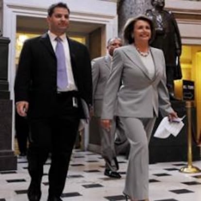 La demócrata Nancy Pelosi en el capitolio de Washington