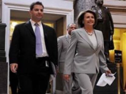 La demócrata Nancy Pelosi en el capitolio de Washington