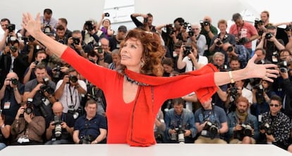 La actriz italiana Sofía Loren, en Cannes.