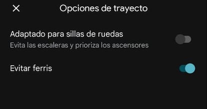 Google Maps sin escaleras