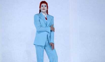 Miquel Fernández, caracterizado como David Bowie en 'Tu cara me suena'.