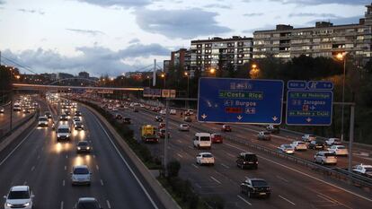 Un tramo de la M-30 en Madrid.