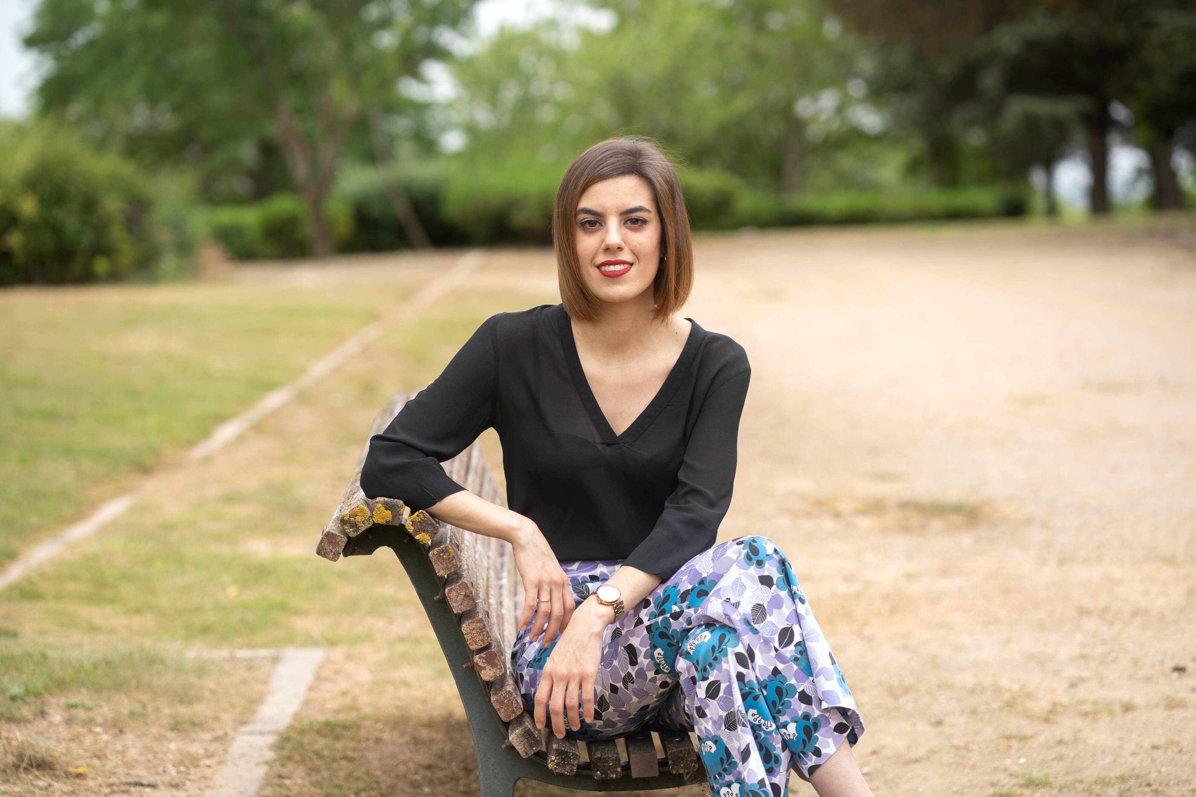 Raquel Leal en el barrio de Parquesol de Valladolid. 