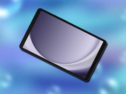 Tablet Samsung Galaxty Tab A9 con fondo