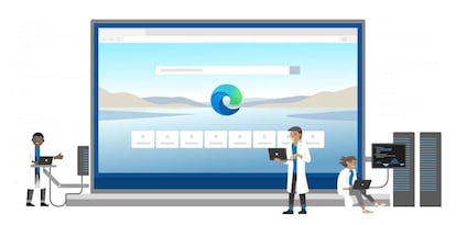Trabajos en Microsoft Edge.