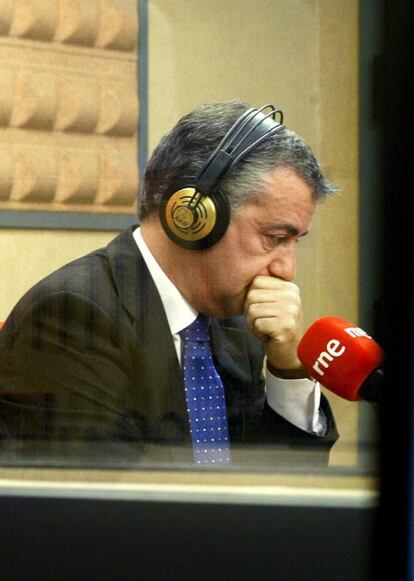 El presidente del PNV, Iñigo Urkullu, durante la entrevista en Rne.