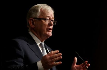 El ministro de Comercio e Inversión de Australia, Andrew Robb, durante la inauguración de la cumbre del G-20 celebrada en Sidney