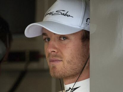 Nico Rosberg, en una pausa en los entrenamientos.