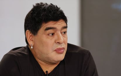 Diego Armando Maradona, en su programa 'De zurda'.
