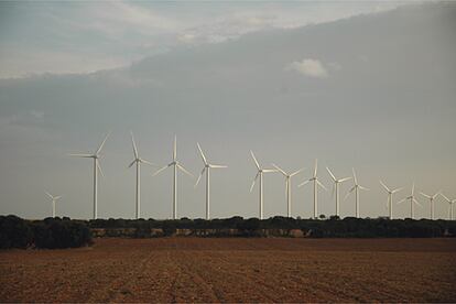 Molinos de viento en una escena de la película del director.