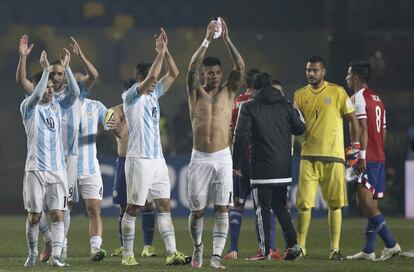 Argentina celebra su pase a la final de la Copa América tras vencer a Paraguay. El sábado se enfrenta a Chile.