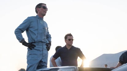 Christian Slater e Matt Damon, em 'Ford vs. Ferrari’.