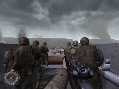 Imagen del desembarco de Normandía en el videojuego 'Call of Duty'.