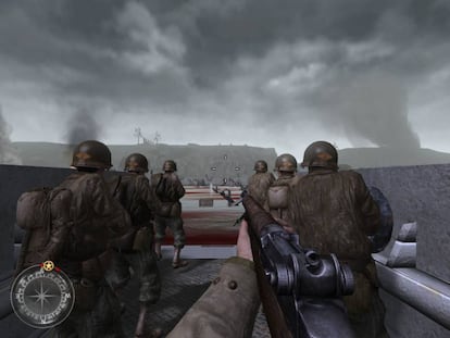 Imagen del desembarco de Normandía en el videojuego 'Call of Duty'. 