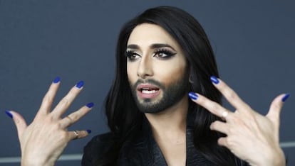 Conchita Wurst, la cantante que representa a Austria en Eurovisión.