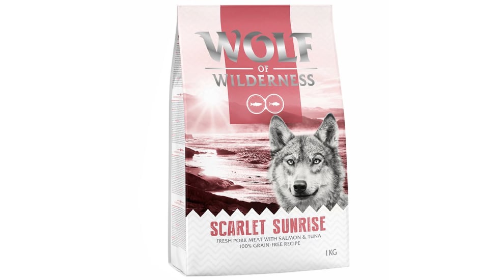 Pienso sin cereales para perros Scarlet Sunrise.