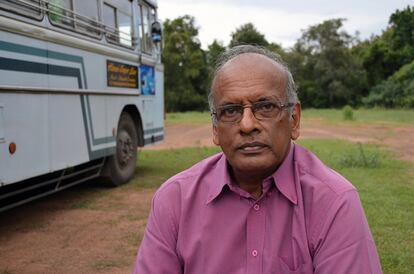 Parakrama Niriella, fundador de Janakaraliya, en Chilaw (Sri Lanka).