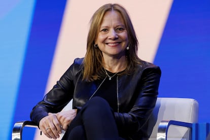 Mary Barra, presidenta y consejera delegada de General Motors, en una conferencia en Beverly Hills, California, en mayo de 2022.