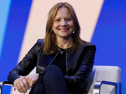 Mary Barra, presidenta y consejera delegada de General Motors, en una conferencia en Beverly Hills, California, en mayo de 2022.