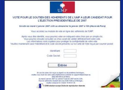 La UMP de Nicolas Sarkozy celebra sus elecciones primarias a través de Internet, con el actual ministro de Interior de Francia como único candidato.