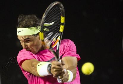 Nadal, durante su partido contra Bellucci.
