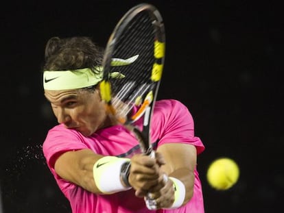 Nadal, durante su partido contra Bellucci.