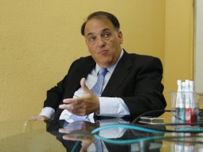 Javier Tebas, presidente de la Liga de F&uacute;tbol Profesional (LFP). 
